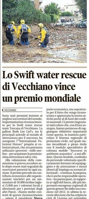 Lo Swift Water Rescue vince un premio mondiale